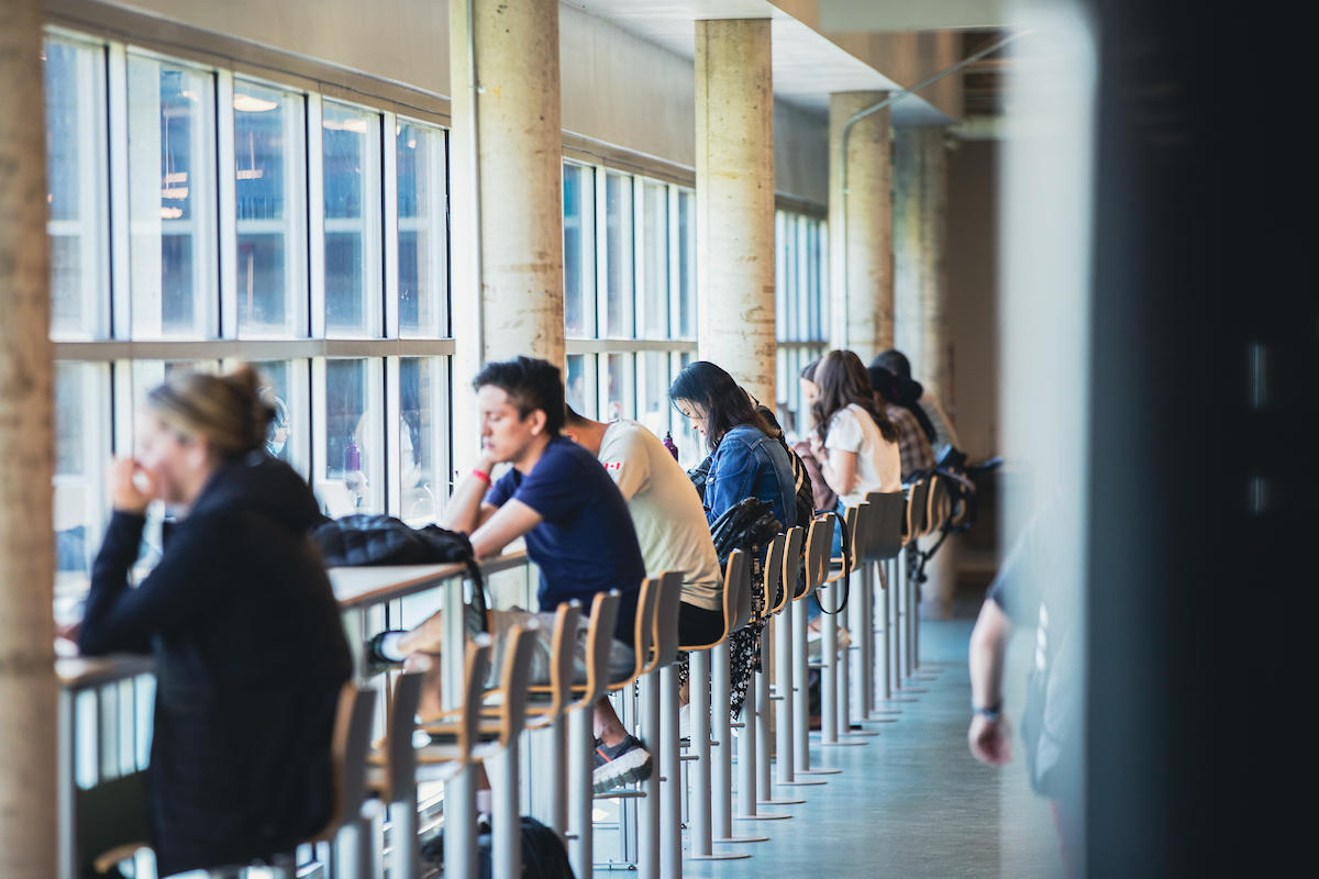 Students studying