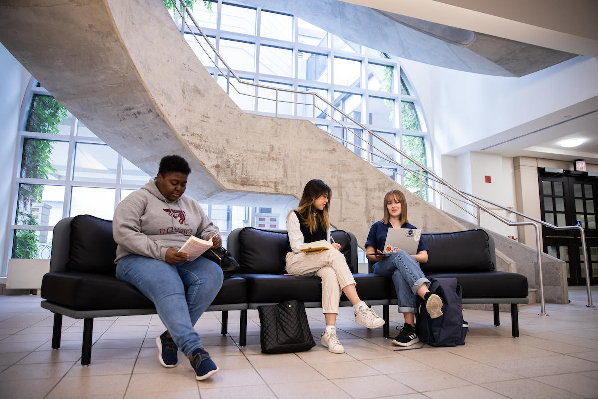 Students in a hall